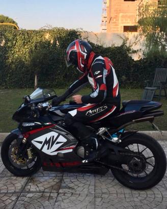 Casco integrale carbonio Held Tg M + Tuta Giudici
