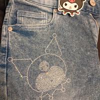  Jeans kuromi con strass cm 164 13-14 anni 20€