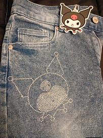  Jeans kuromi con strass cm 164 13-14 anni 20€