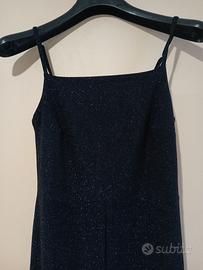 Tuta in lurex blu scuro