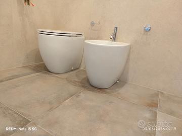 Vaso a terra + coprivaso + Bidet