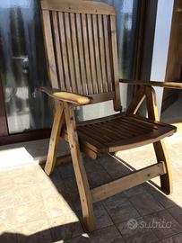 Sedie in legno  da esterno