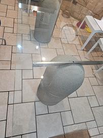 tavolo in vetro vintage