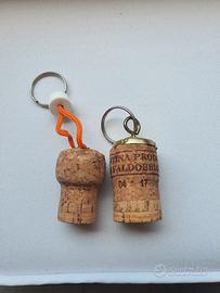2 Portachiavi a tappi di prosecco 