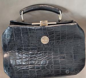 Renato Angi borsa a mano pelle marrone Vintage