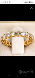 anello oro  14 kt diamanti