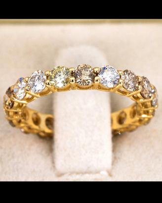 anello oro  14 kt diamanti