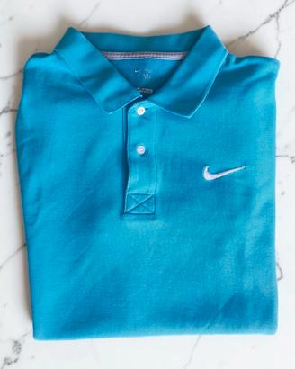 Poli Nike azzurra turchese con Swoosh ricamato 