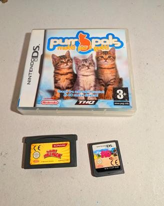 Lotto 3 Giochi NINTENDO DS e GBA  Purr pals YUGIOH