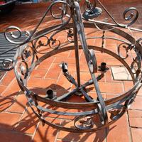 lampadario ferro battuto 