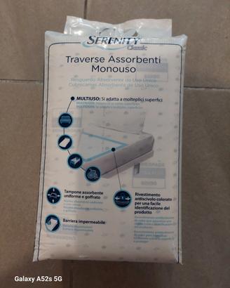 Traverse assorbenti letto degenti anziani/invalidi