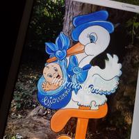 Cicogna in legno da esterno