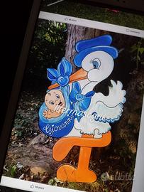 Cicogna in legno da esterno