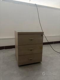 Cassettiera 3 pezzi color verde salvia