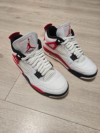 Nike Air Jordan 4 bl wh re, tg. 9 (42,5, originali