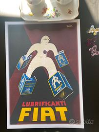 Poster vintage Fiat Nizzoli stampa quadro A3