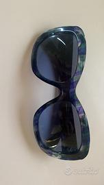 Occhiali da Sole Chanel Oversize Fantasia Blu
