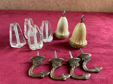 Fiocchi e ganci per tendoni vintage anni 50-60