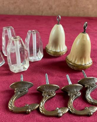 Fiocchi e ganci per tendoni vintage anni 50-60