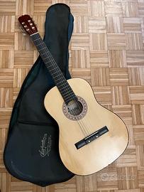 Chitarra acustica con custodia