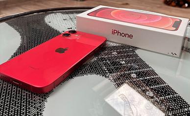 iPhone 12 mini 128 GB rosso + scatola e cover