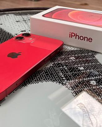 iPhone 12 mini 128 GB rosso + scatola e cover