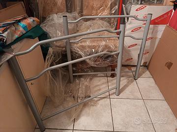 LETTO A CASTELLO IN METALLO GRIGIO