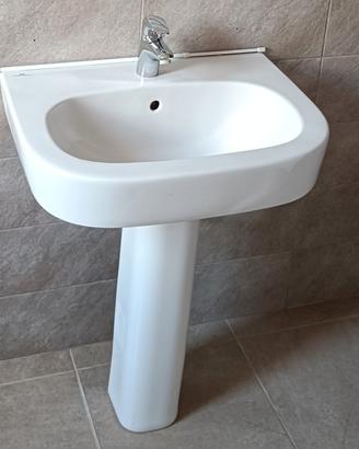  Lavandino e colonna Pozzi Ginori più miscelatore