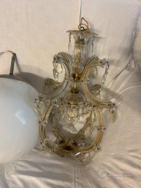 Lampadario a gocce restaurato