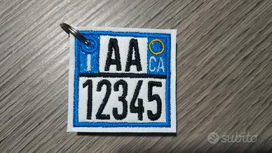 Portachiavi con numero targa moto personalizzato 