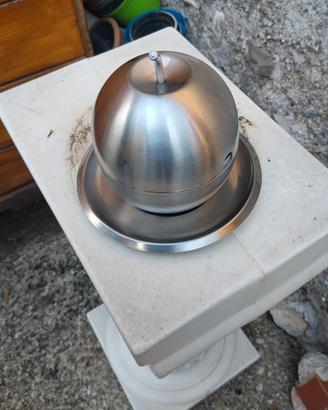 Zuccheriera mela con piattino e cucchiaino Inox Mo