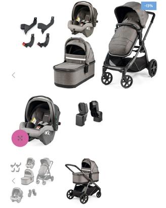 Passeggino Peg Perego  Gemellare Ypsi City Grey