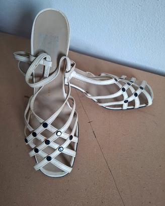 sandali vintage n 37 made in Italy bianchhi