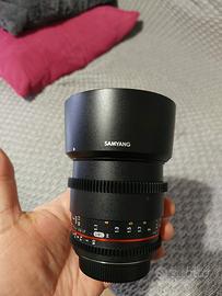 Samyang cine 85mm t1.5 per Canon