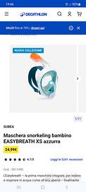 Maschera sub snorkeling