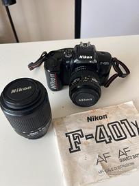 Reflex Fotocamera Nikon F401X + 2 Obiettivi Nikon