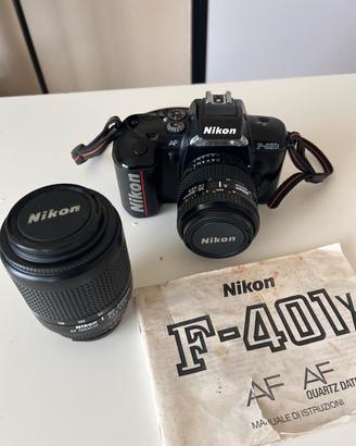 Reflex Nikon F401X + Teleobiettivo Nikon 80-200mm