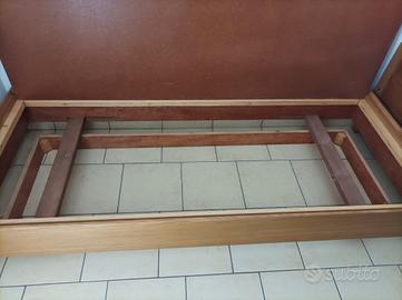  Telaio letto singolo legno massiccio 