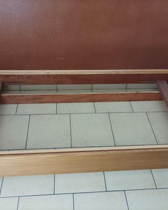  Telaio letto singolo legno massiccio 