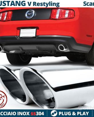 TERMINALI di Scarico FORD Mustang 5 10-14 CROMATI