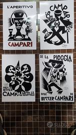 Collezione 7 poster Campari e Vespa