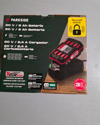 Carica batteria +batteria Parkside 2Ah