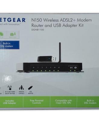 Netgear N150 Wireless ADSL2 Modem Router e USB