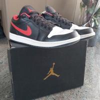 Scarpe Air Jordan 1 Low n. 41 nero/rosso/bianco