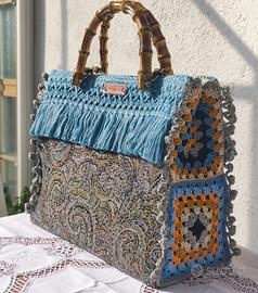 Borsa handmade all'uncinetto 