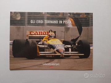 Nigel Mansell - Cartolina Postcard F1