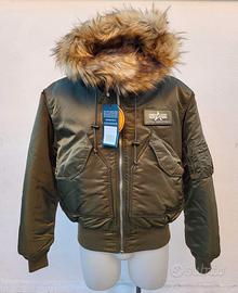 Bomber ALPHA INDUSTRIES USA con Pelliccia Taglia L