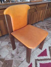 Sedie in pelle, modello Silvio Coppola per Bernini