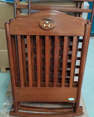 Lettino Orsetto con dondolo Legno AZUR.
 
