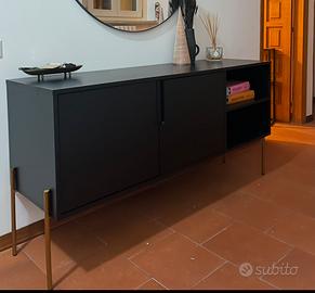 Credenza nera con ante Jesper